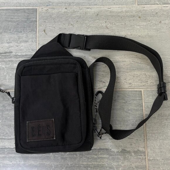 BEIS Unisex The Sport Sling Crossbody Bag Black - Picture 6 of 12